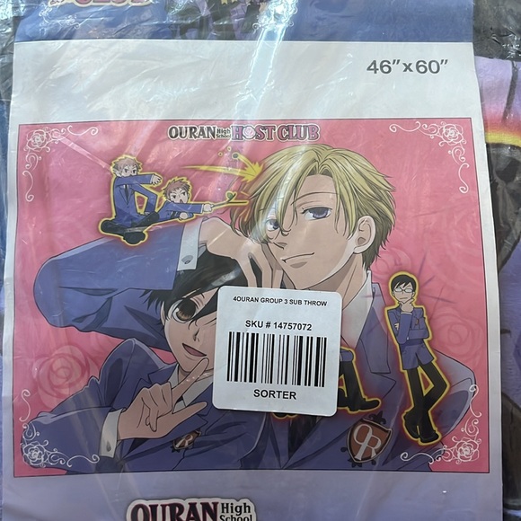 BUNDLE 2 Ouran Highschool Host Club Throw Blankets - Picture 3 of 3